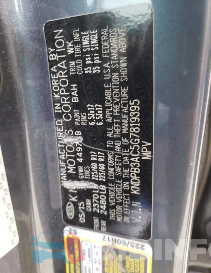 KNDPB3AC5G7819395 Photo# 10