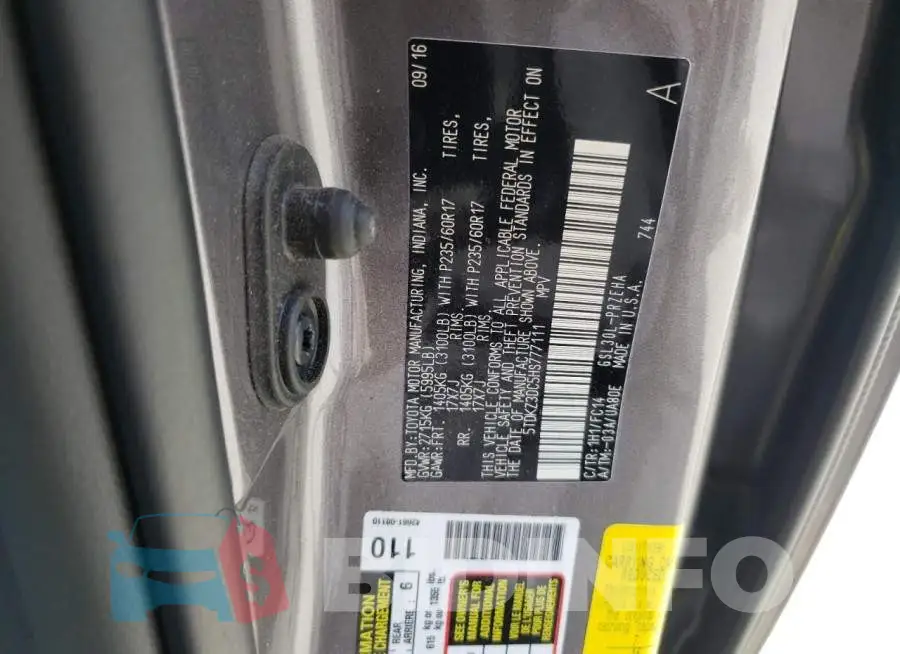5TDKZ3DC5HS777111 Photo# 10