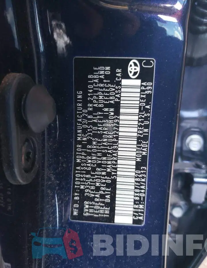 5YFEPRAE9LP127792 Photo# 10