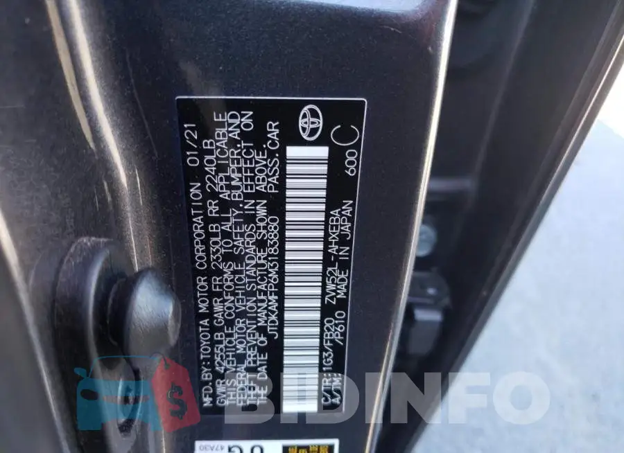 JTDKAMFP6M3183880 Photo# 10
