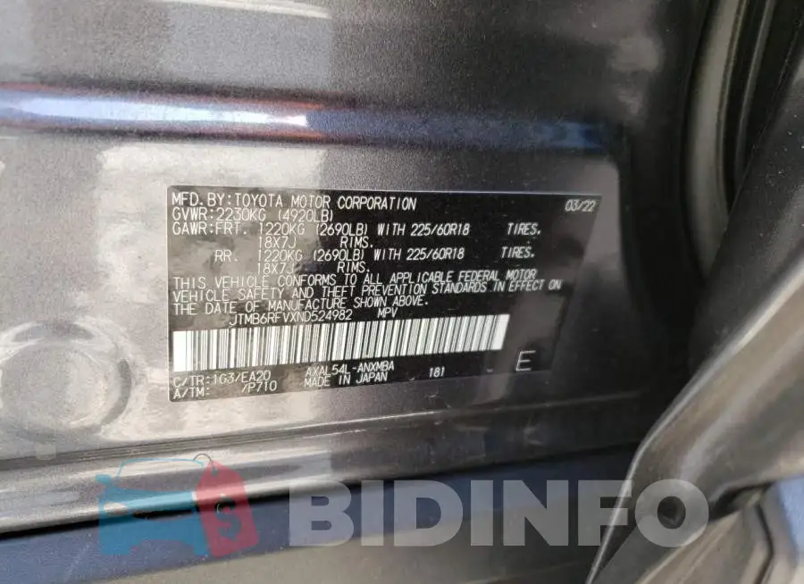JTMB6RFVXND524982 Photo# 10