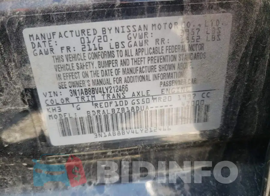 3N1AB8BV4LY212466 Photo# 10