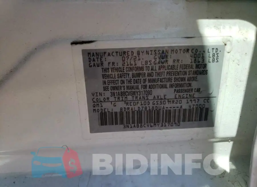 3N1AB8CV6MY317090 Photo# 10