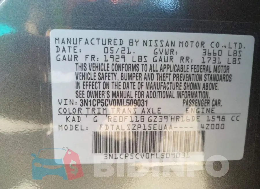 3N1CP5CV0ML509031 Photo# 10
