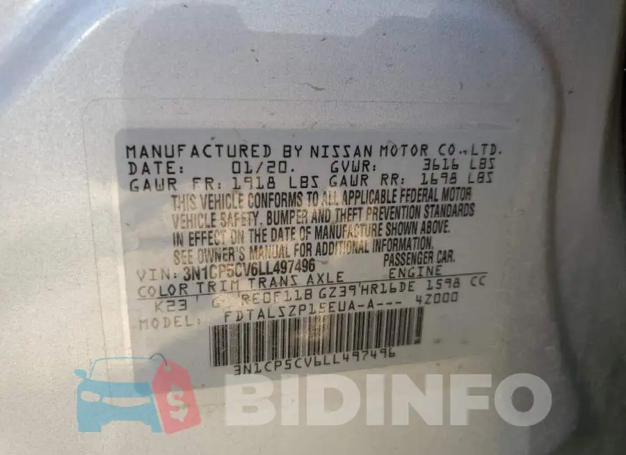 3N1CP5CV6LL497496 Photo# 10