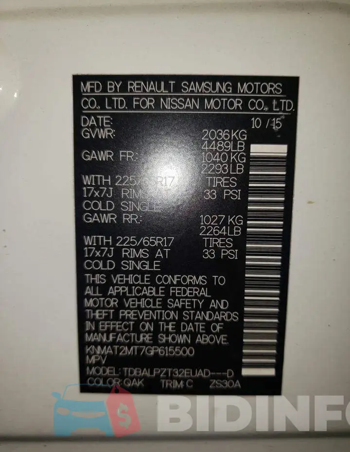 KNMAT2MT7GP615500 Photo# 10