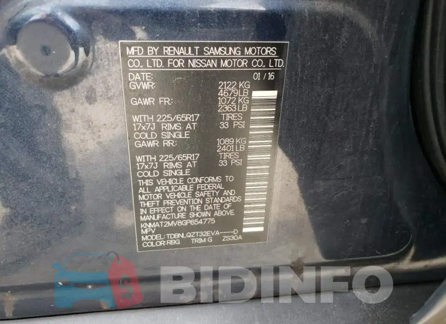 KNMAT2MV8GP654775 Photo# 10
