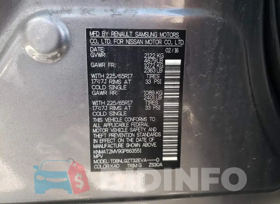 KNMAT2MV9GP663551 Photo# 10