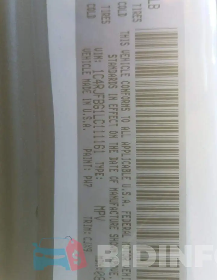 1C4RJFBG1LC111161 Photo# 10