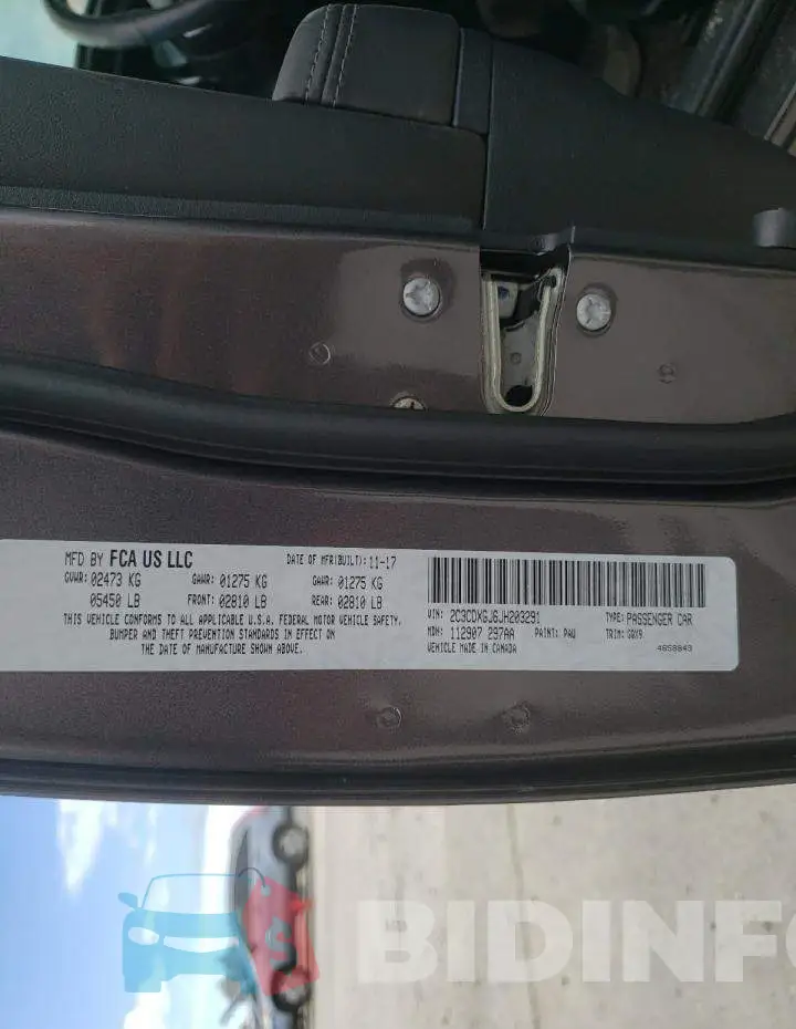 2C3CDXGJ6JH203291 Photo# 10