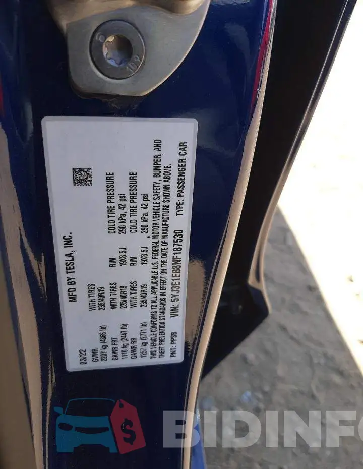 5YJ3E1EB8NF187530 Photo# 10