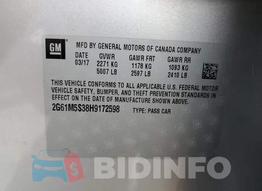 2G61M5S38H9172598 Photo# 10