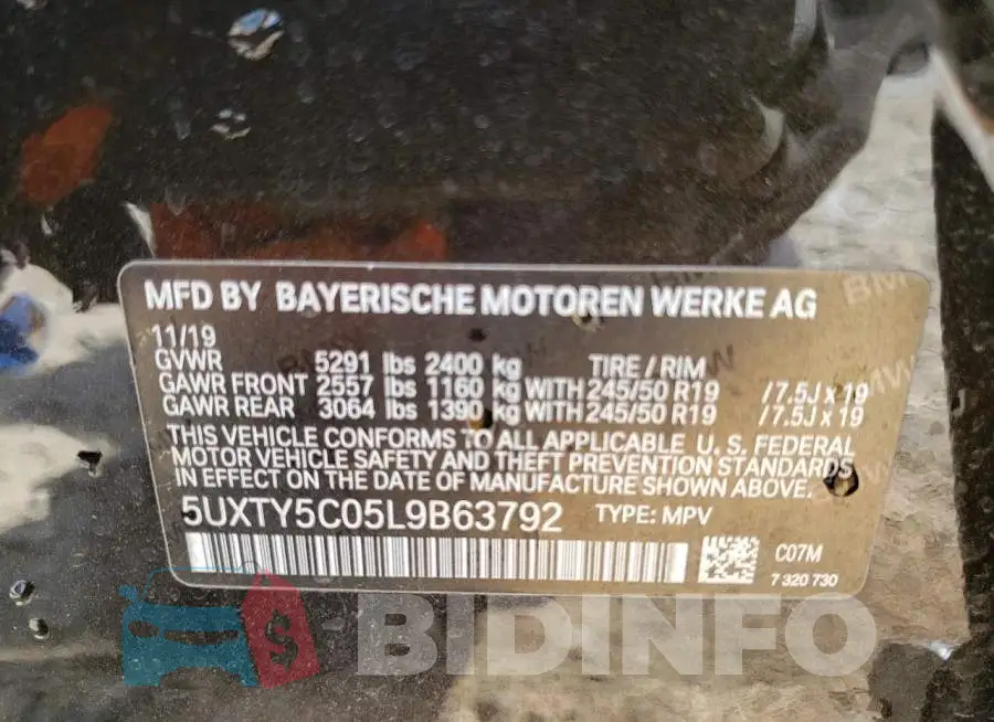 5UXTY5C05L9B63792 Photo# 10
