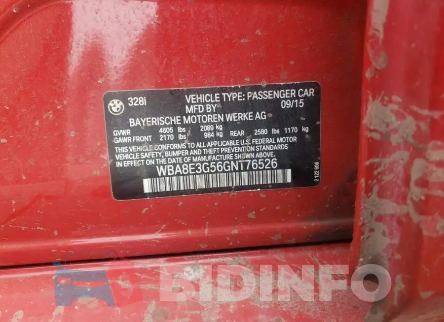 WBA8E3G56GNT76526 Photo# 10