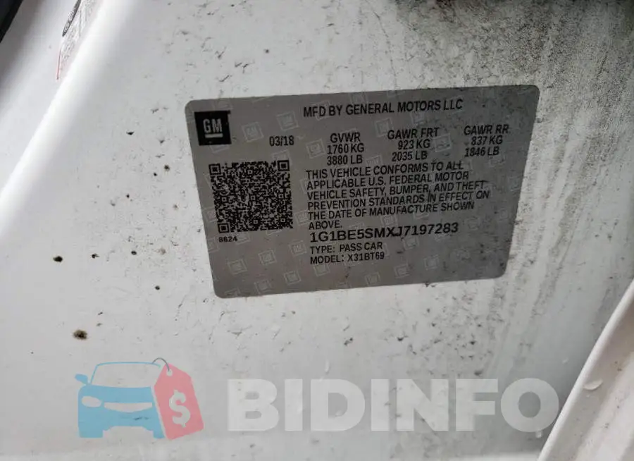 1G1BE5SMXJ7197283 Photo# 10