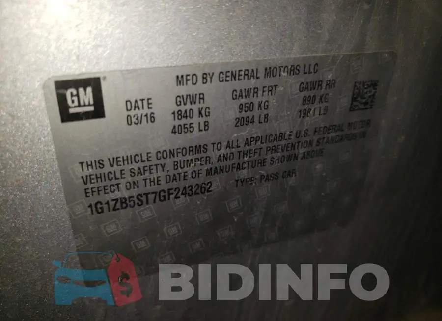 1G1ZB5ST7GF243262 Photo# 10