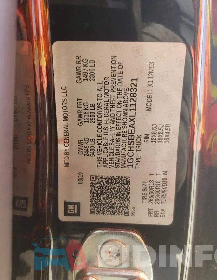 1GCHSBEAXL1128321 Photo# 10