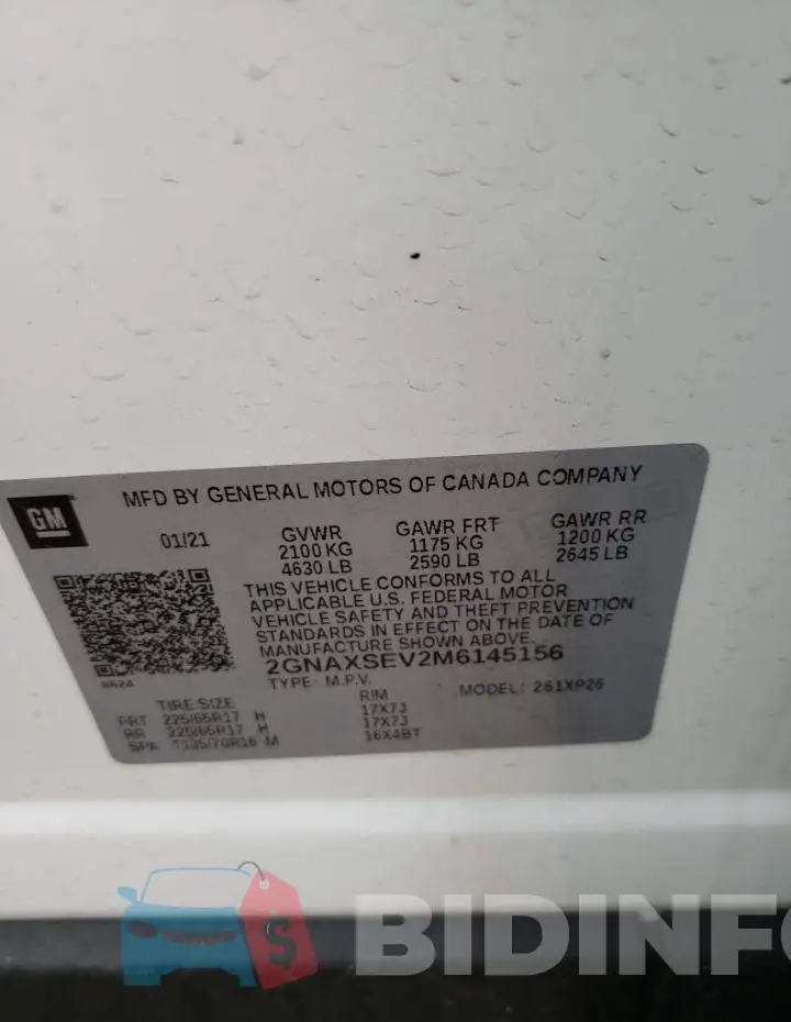 2GNAXSEV2M6145156 Photo# 10