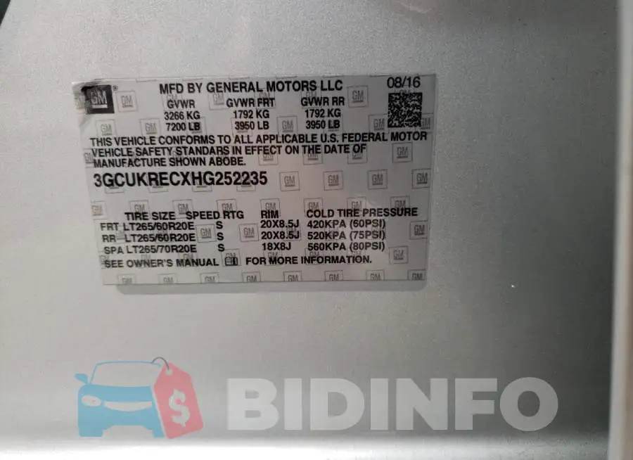 3GCPCREC2HG428768 Photo# 10