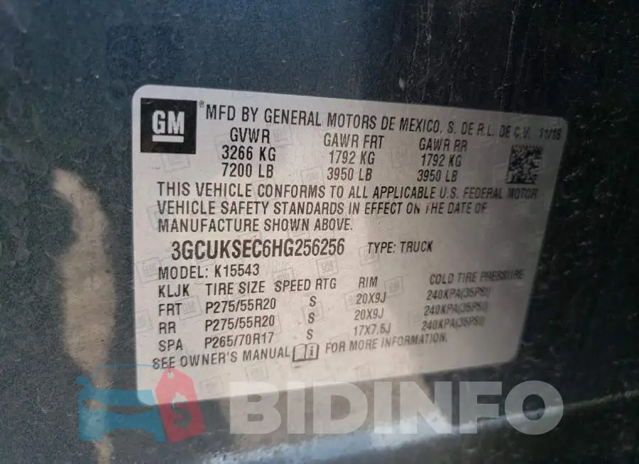 3GCUKSEC6HG256256 Photo# 10