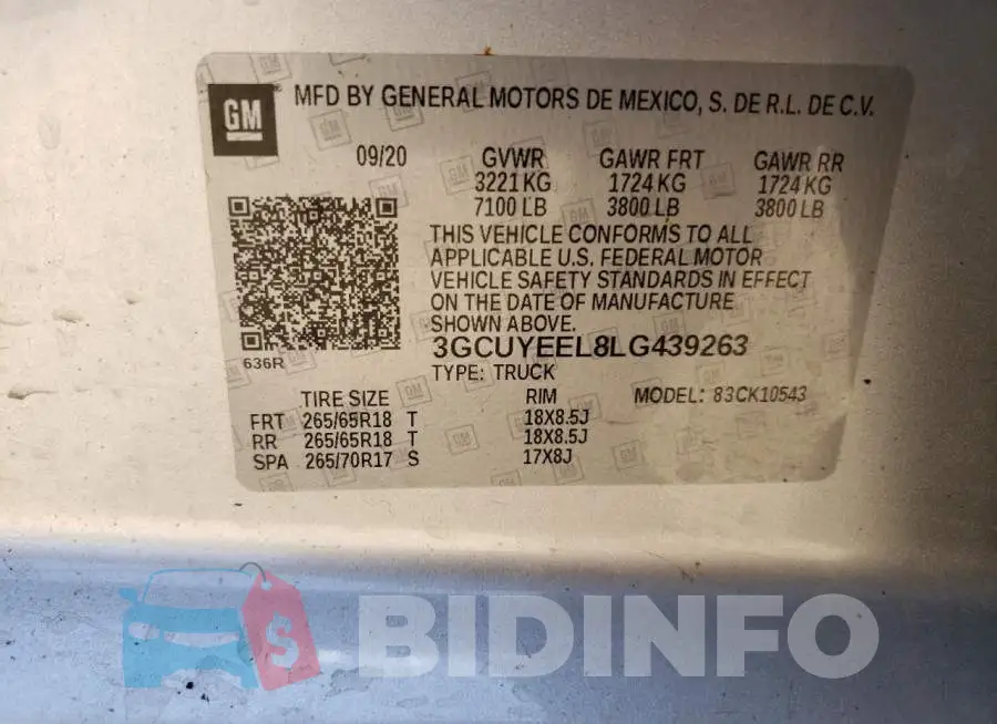 3GCUYEEL8LG439263 Photo# 10