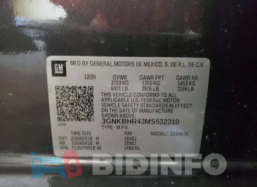 3GNKBHR43MS532310 Photo# 10