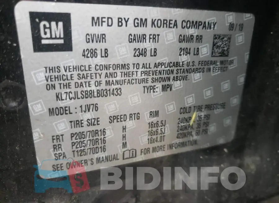 KL7CJLSB8LB031433 Photo# 10