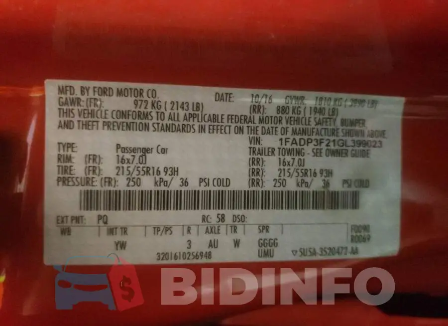 1FADP3F21GL399023 Photo# 10