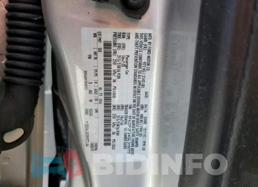 1FADP3F24GL319777 Photo# 10