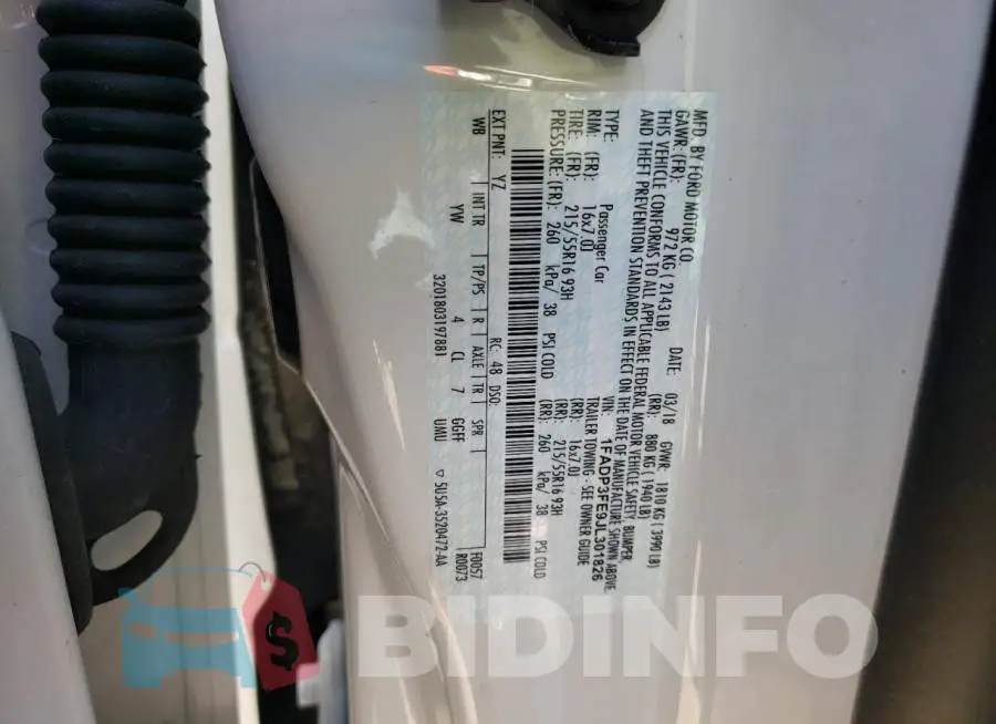 1FADP3FE9JL301826 Photo# 10