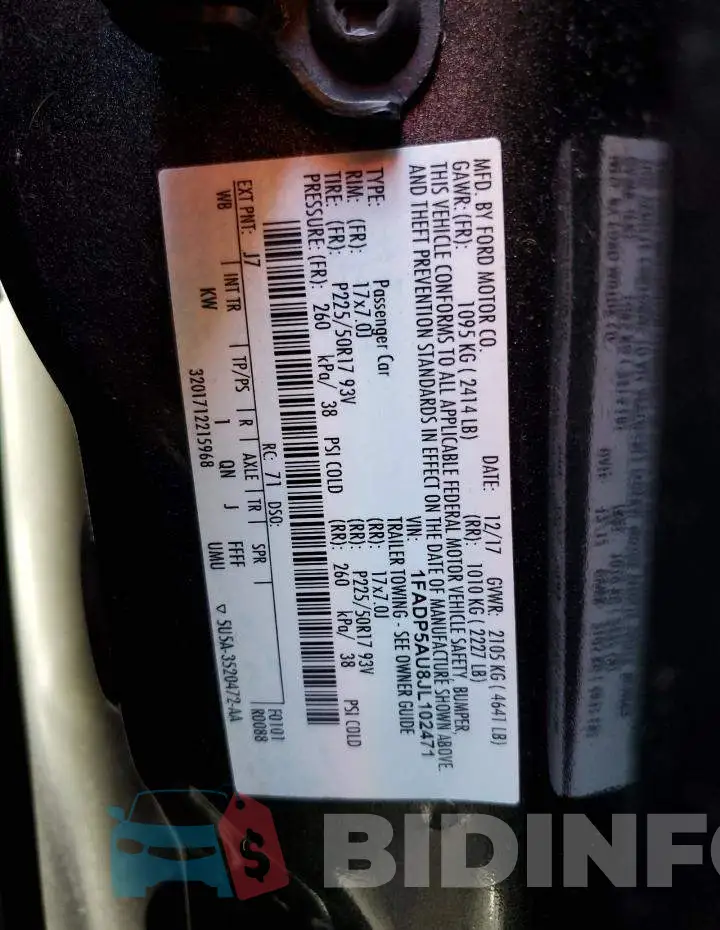 1FADP5AU8JL102471 Photo# 10