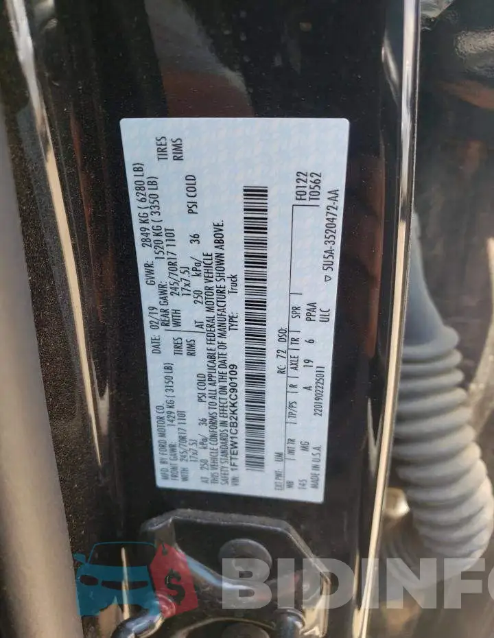 1FTEW1CB2KKC90109 Photo# 10