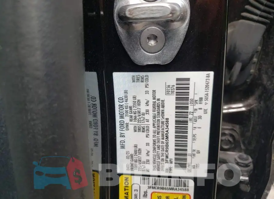 3FMCR9B65MRA34588 Photo# 10