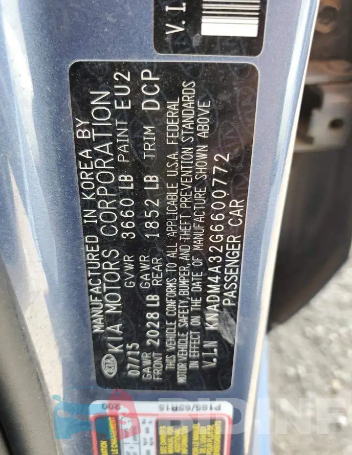 KNADM4A32G6600772 Photo# 10