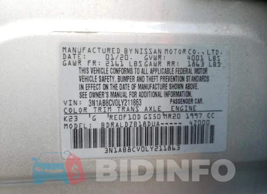 3N1AB8CV0LY211863 Photo# 10