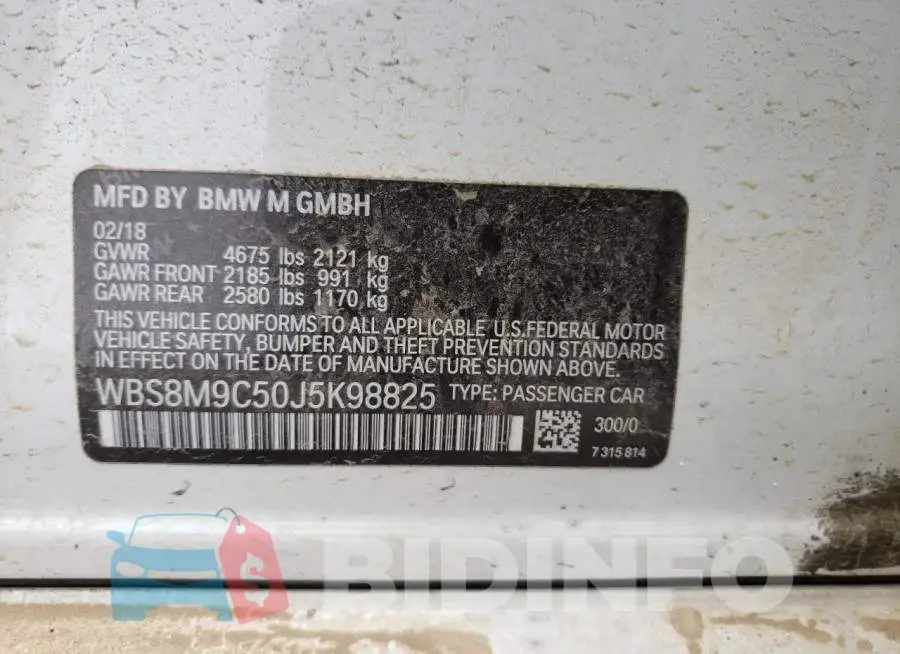 WBS8M9C50J5K98825 Photo# 10