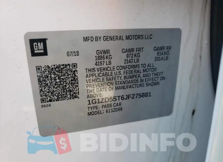 1G1ZD5ST6JF275881 Photo# 10