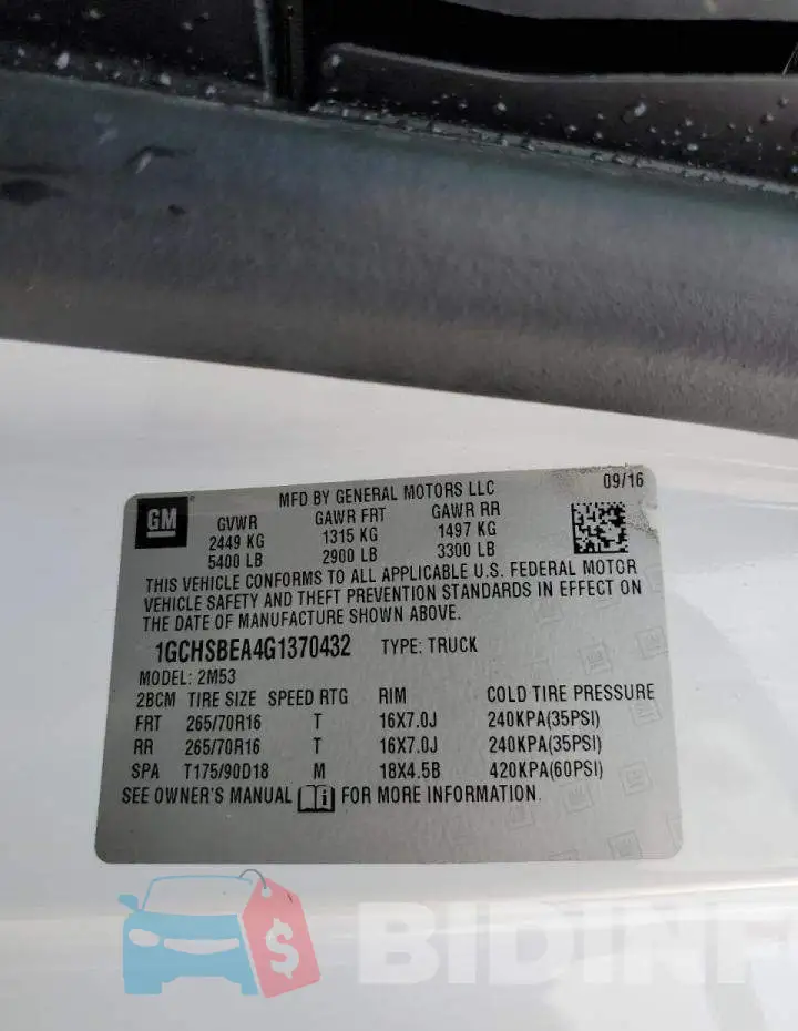 1GCHSBEA4G1370432 Photo# 10
