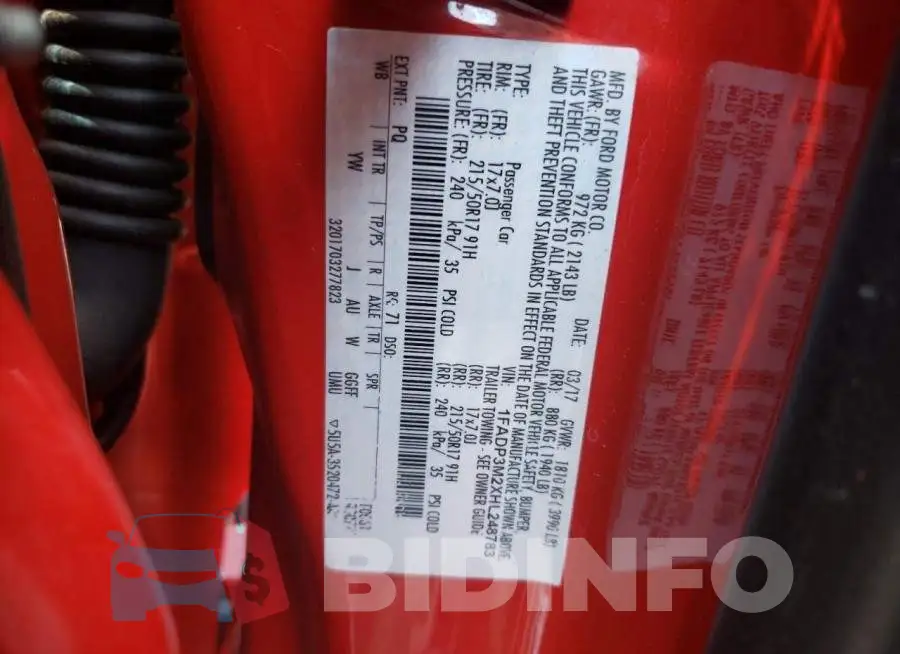 1FADP3M2XHL248783 Photo# 10