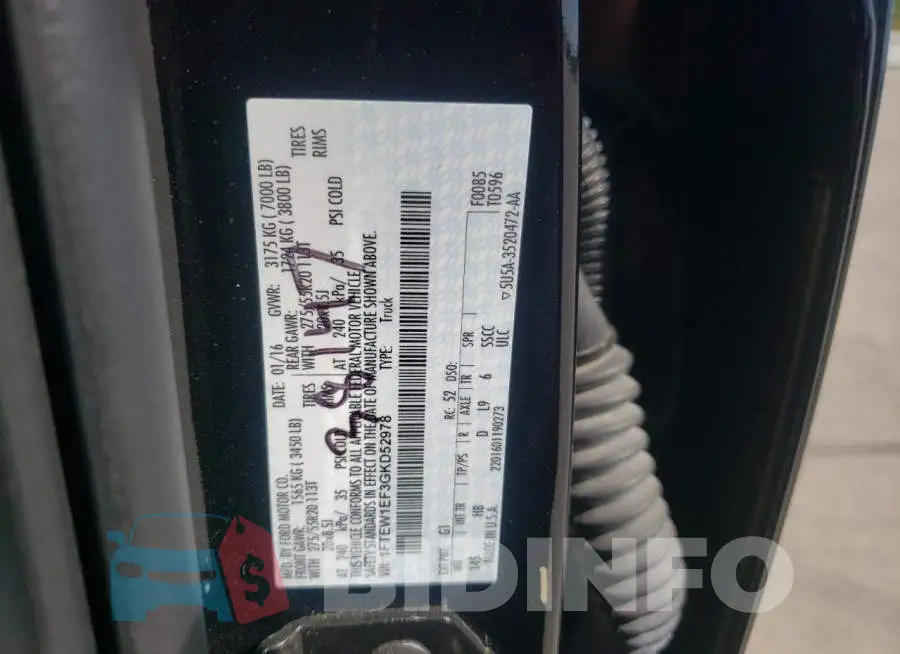 1FTEW1EF3GKD52978 Photo# 10