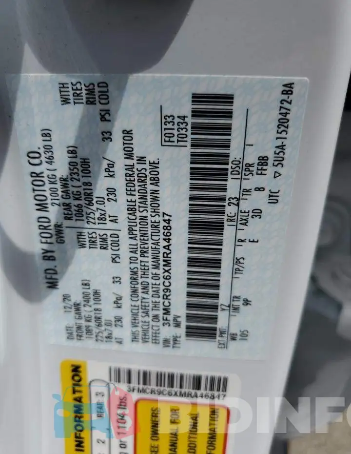 3FMCR9C6XMRA46847 Photo# 10