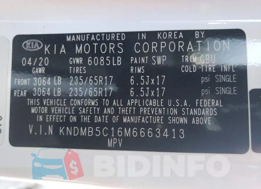 KNDMB5C16M6663413 Photo# 10