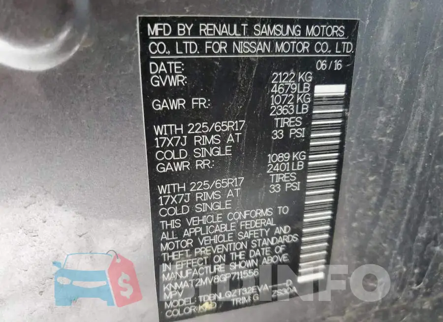 KNMAT2MV8GP711556 Photo# 10