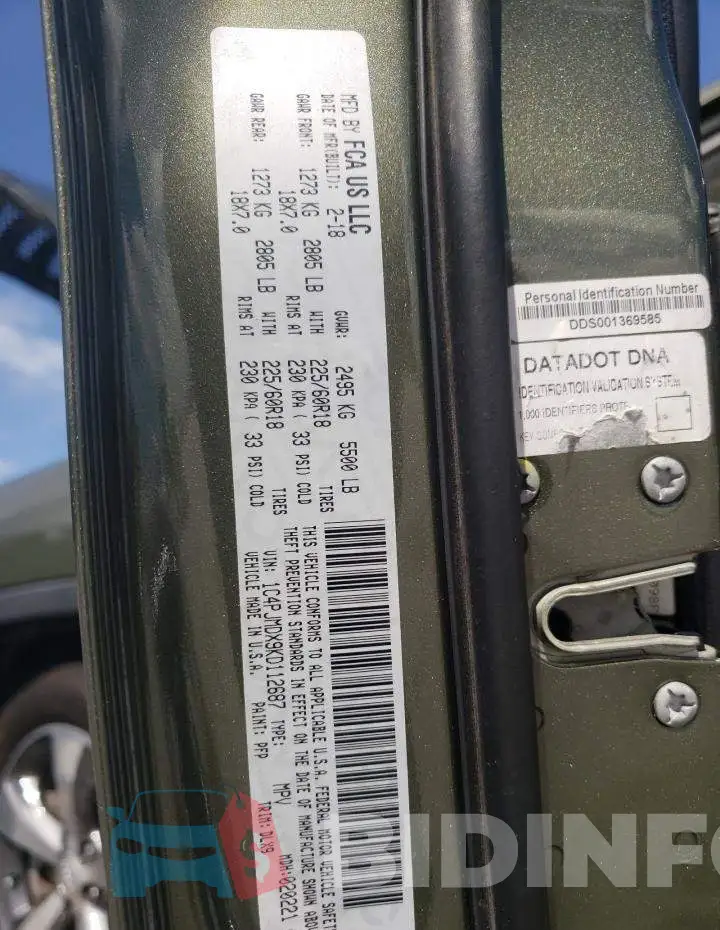 1C4PJMDX9KD112687 Photo# 10