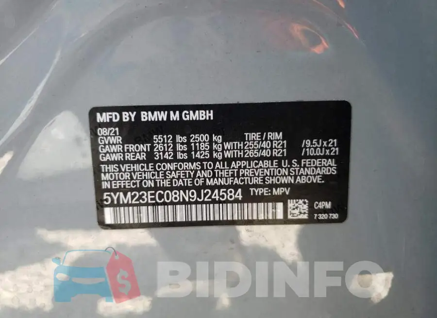 5YM23EC08N9J24584 Photo# 10
