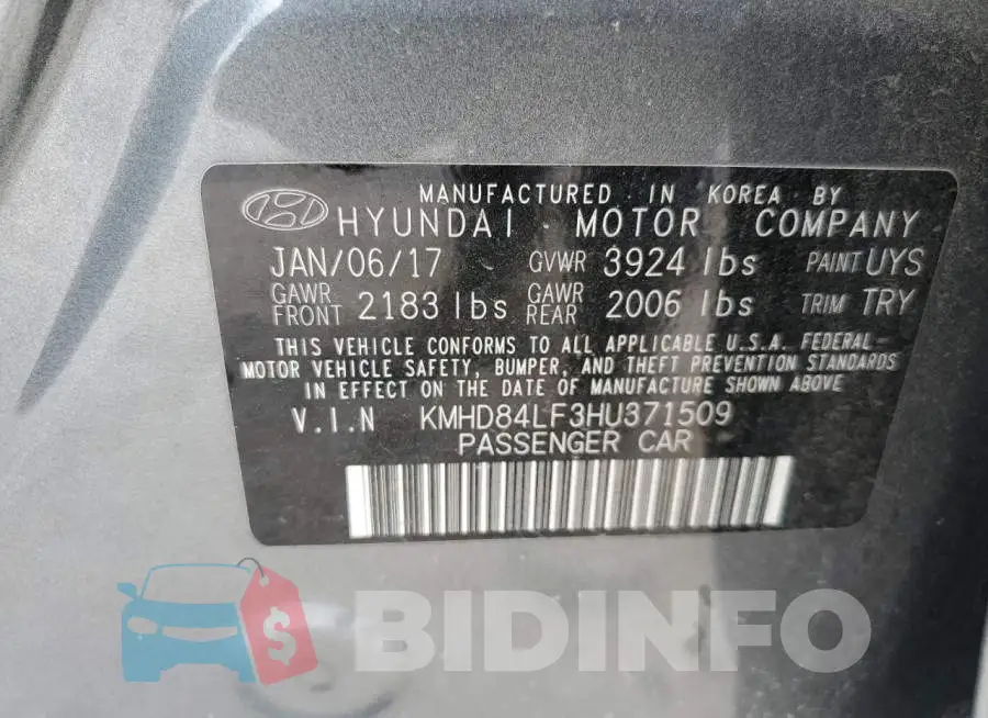 KMHD84LF3HU371509 Photo# 10