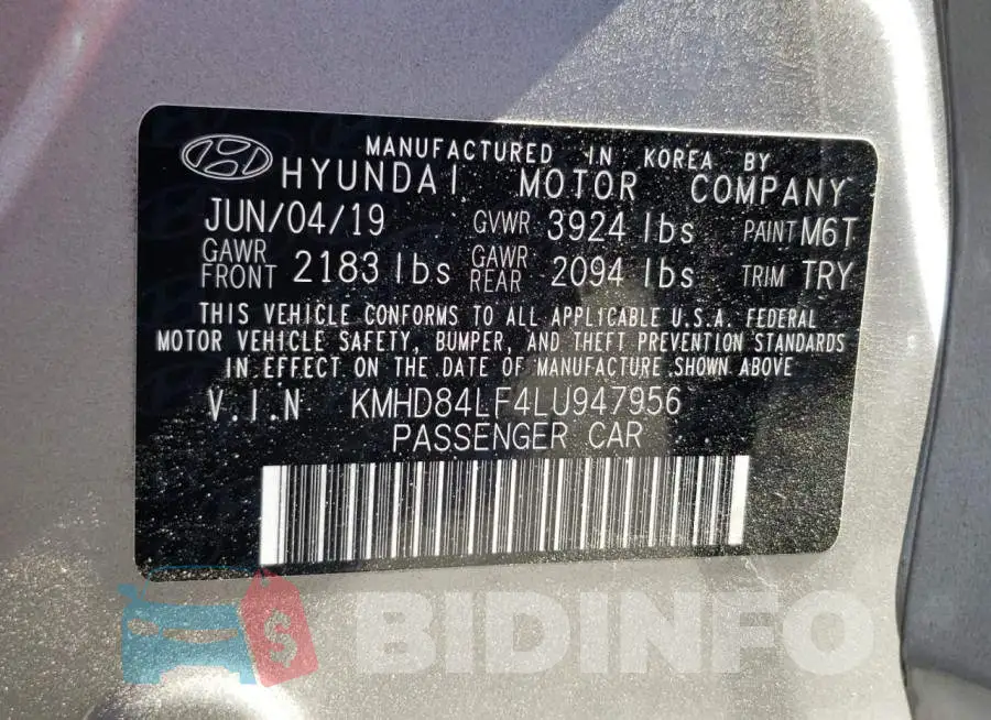 KMHD84LF4LU947956 Photo# 10
