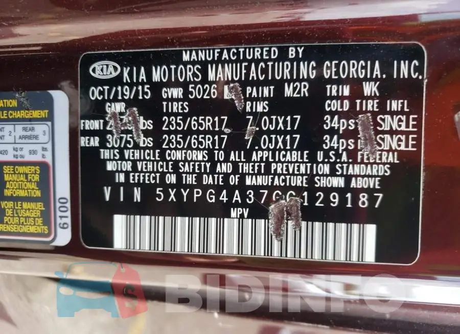 5XYPG4A37GG129187 Photo# 10