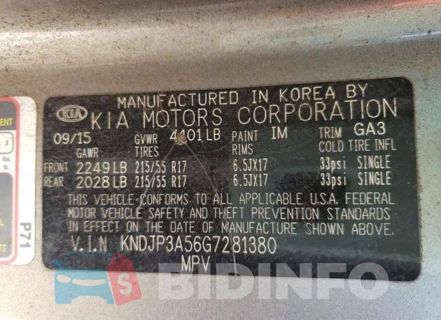KNDJP3A56G7281380 Photo# 10
