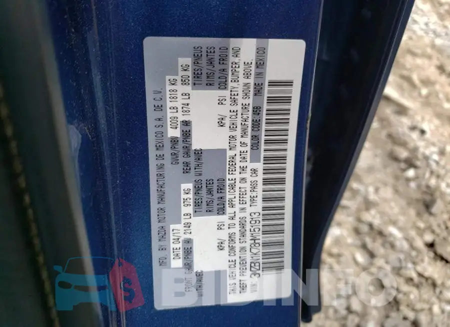 3MZBN1K78HM151913 Photo# 10